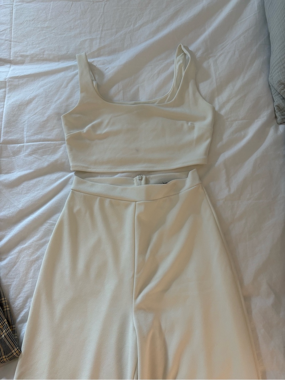 Lulus Two-Piece Cropped Tank and High-Waist Pants Set